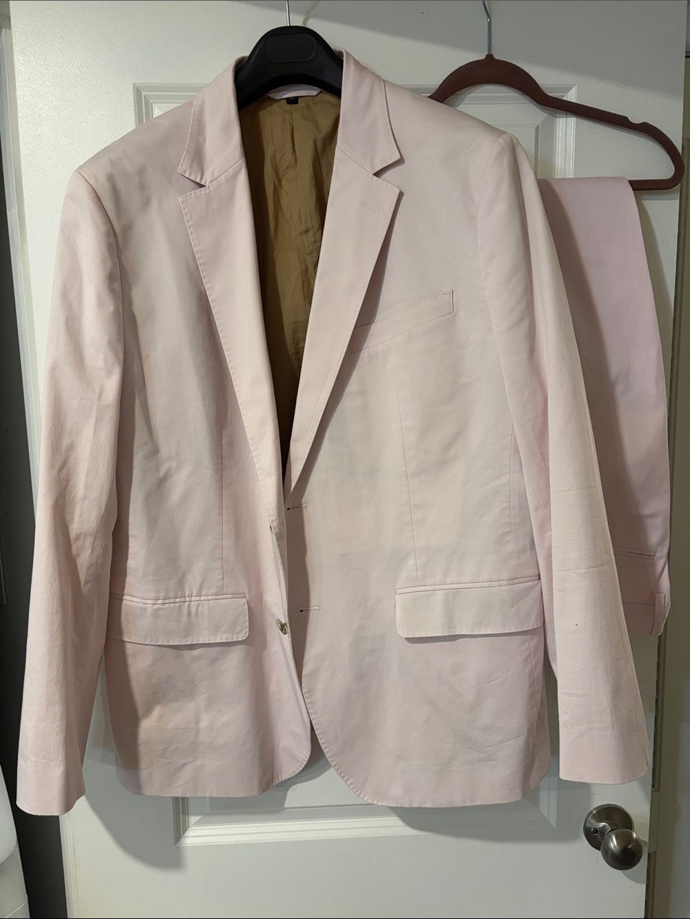 Bonobos Light Pink Suit Jacket and Pants - Classic Two-Piece Blazer Set